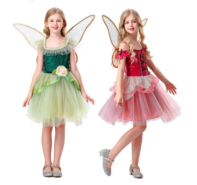 樂天商城 - 可愛いワンピース 女の子ワンピース 妖精 ハロウィン コスプレ 悪魔 妖精 幽霊 仮装 衣装 ハロウィン 衣装 ワンピース +翼 コスチューム ハロウィンコスプレ 巫女 魔女 ワンピース セクシー ハロウィン仮装 コスプレ衣装 ハロウィン衣装 可愛い 赤 緑 120 130 140 150