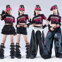 女の子ダンス衣装 子供ダンス衣装 半袖tシャツ へそ出しシャツ 可愛い スカート ガーコパンツ ミニパンツ スカーフ ジャズダンス衣装 子供ダンス衣装 女の子 ...