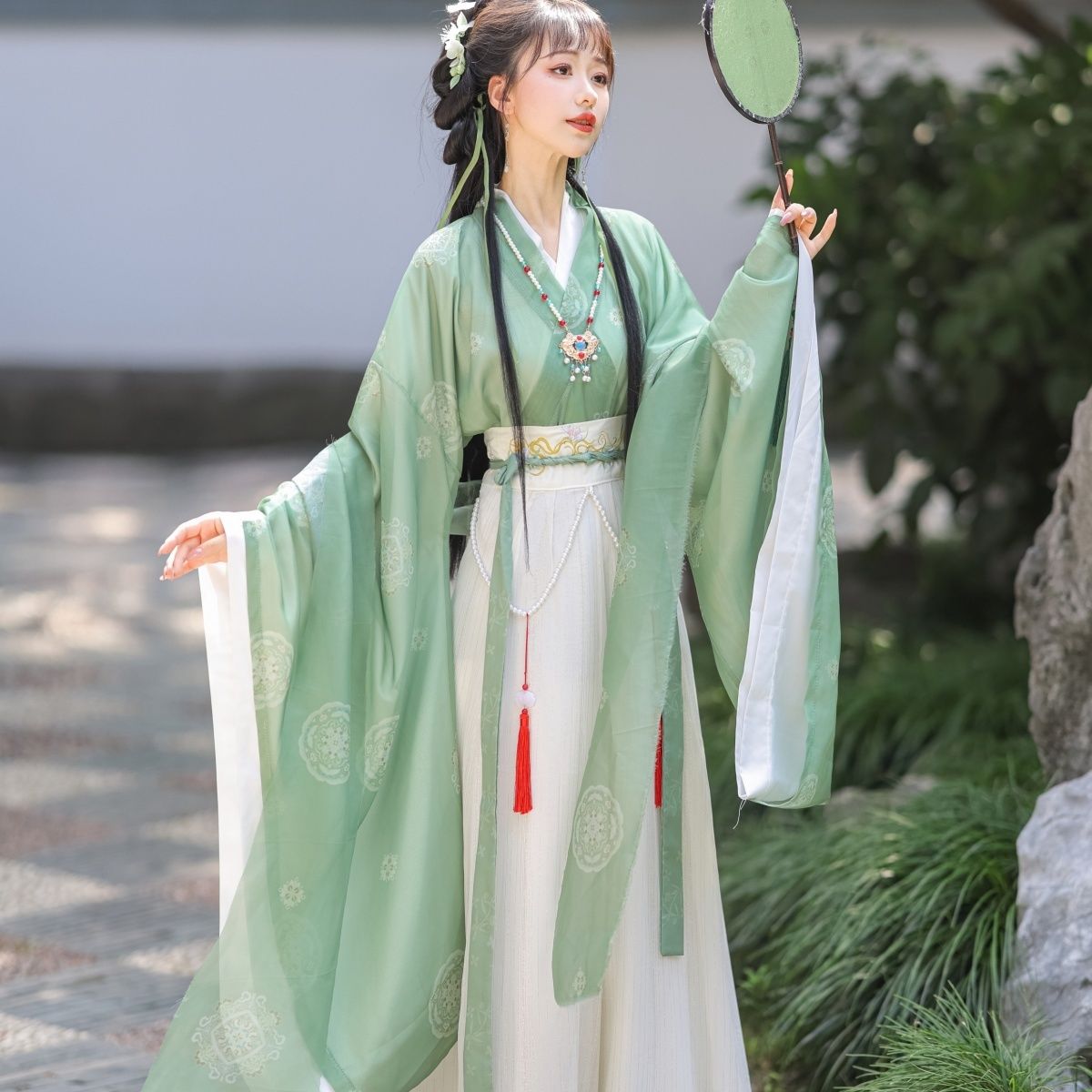 中華コスプレ衣装 華やか 振袖 レディース ベルト付き ブラウス　スカート　中国古代服装 宮廷風漢服 ..