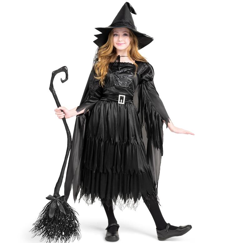 樂天商城 - キッズコスプレ衣装 魔女ハロウィン コスプレ 子供　悪魔仮裳 仮装 衣装 子供 可愛い ワンピース ハロウィン 衣装 アリス アニメ ハロウィン 仮装 子供 ハロウィン 衣装 面白い 女の子 ハロウィン仮装 コスプレ衣装 ハロウィン衣装 かわいい ワンピース セット衣装