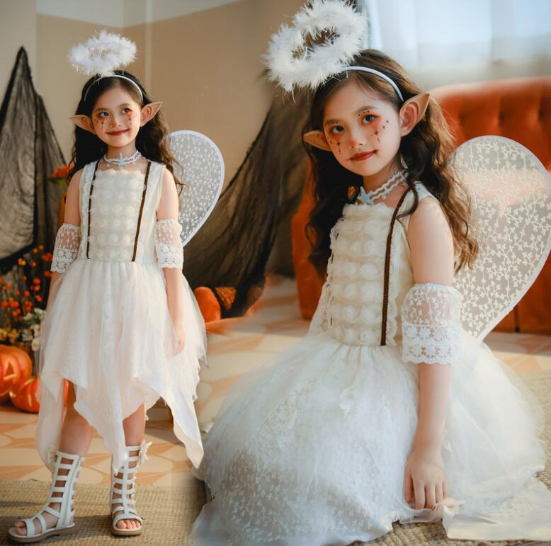 子供コスチューム衣装 天使コスプレ衣装 ハロウィン コスプレ 子供 翼付き 仮装 衣装 子供 可愛い ワンピース ハロウィン 衣装 アリス アニメ ハロウィン 仮装 子供 ハロウィン 衣装 面白い 女の子 ハロウィン仮装 コスプレ衣装 ハロウィン衣装 かわいい ワンピース(3.0)