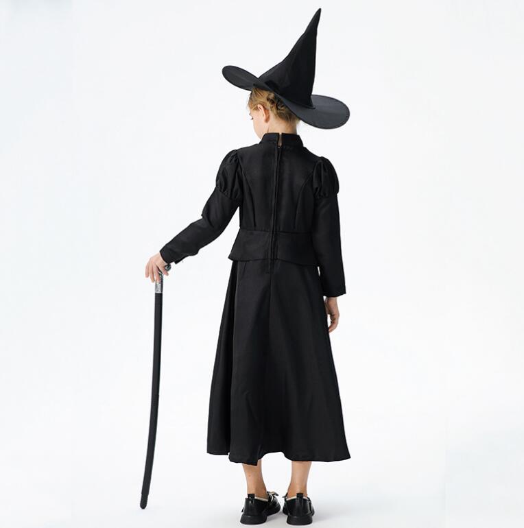 maybe02shopのハロウィン衣装　長袖魔女ドレス セクシー 魔女子供サイズあり 暗黒系 コスプレ衣装 悪魔ドレス ヴァンパイア 妖精 吸血鬼 可愛い衣装 ハロウィン コスプレ 衣装 cosコスチューム ドレス イベント コス エプロンドレス可愛い パフォーマンス 余興 コスプレ衣装｜アングル3