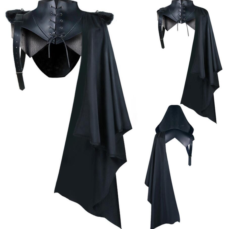 樂天商城 - 欧米風 コスプレ衣装 ハロウィン衣装 フード付き ショート丈 マント ケープ ポンチョ ボレロ 魔女 悪魔 吸血鬼 死神 コスプレ 仮装 ハロウィン イベント 文化祭 部活 コスチューム パーティー用 ブラック