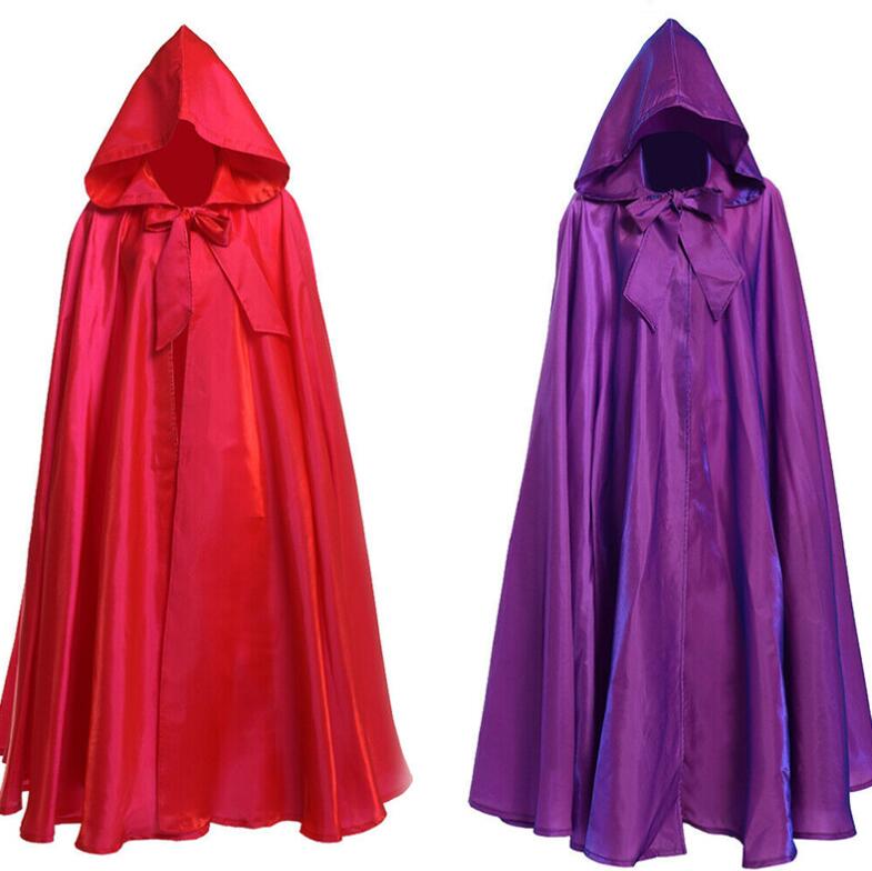 maybe02shopのロング丈マント 欧米風 ハロウィン衣装 フード付き ロング丈 マント 中世　コスプレ衣装 コスチューム衣装 ケープ ポンチョ ボレロ 魔女 悪魔 吸血鬼 死神 コスプレ 仮装 ハロウィン イベント 文化祭 部活 コスチューム パーティー用 イベント｜アングル3