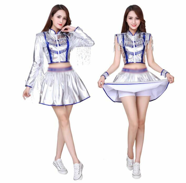 樂天商城 - ジャズダンス衣装タッセル付き フリンジ付き DSモダンダンス チアダンス衣装 応援団 ジャズ ダンス 衣装 きらきら 舞台 ステージ衣装 マジシャン衣装 ミニスカート 長袖/袖なしきらきら 夜店 カラオケ 公演 クラブ 余興 ダンス衣装 ハロウィン コスプレ ダンス衣装