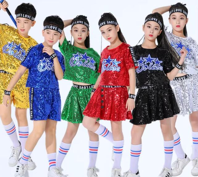 樂天商城 - 子供ダンス衣装 スパンコール付き チュチュスカート　星柄 チアガール衣装 キッズジャズダンス衣装 社交ダンス衣装 スパンコール付き 女の子スカート/パンツ DSモダンダンス チアダンス衣装 応援団 ジャズ ダンス 衣装 きらきら 舞台 ステージ衣装ダンス衣装 ダンス衣装