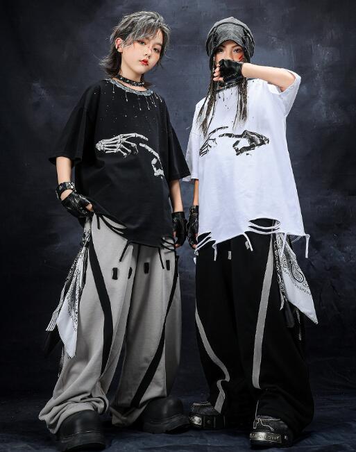 子供ダンス衣装 ヒップホップ ゆったりTシャツ ジャズ ダンス 衣装 舞台 女の子 男の子 ステージ衣装 余興 ダンス衣装 hiphopダンス衣装 小学生 中学生 結婚式 韓国 演出服 舞台服 発表会 団体服 普段着 ジャズダンス HIPHOP K-POP