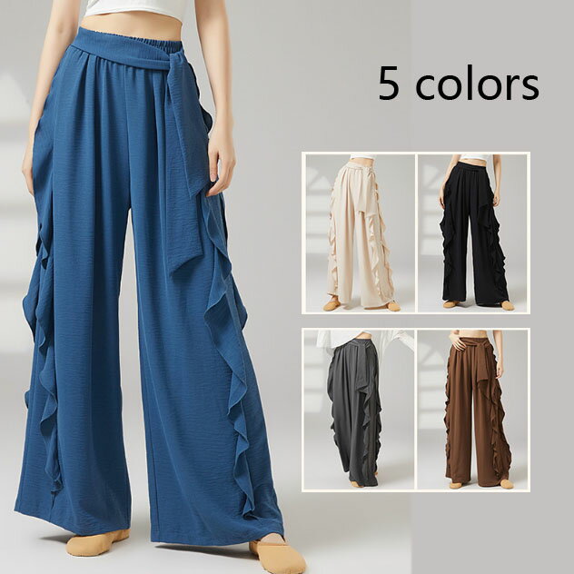 レディースダンスパンツゆったりフリ...