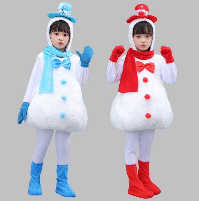 Rakuten - 雪だるまコスプレ衣装 子供ワンピース 帽子付き 　クリスマス コスチューム コスプレ サンタコス 仮装 サンタクロス 変装 クリスマスコスチューム 可愛い サンタワンピース