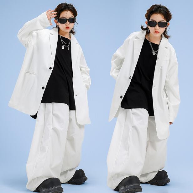 子供ダンス衣装 ジャズダンス衣装 スーツセット スーツコート ヒップホップ 女の子/男の子ガーコパンツ ジャズ ダンス 衣装 舞台 ステージ衣装 余興 ダンス衣装 hiphopダンス衣装 小学生 中学生 結婚式 韓国 演出服 舞台服 発表会 団体服 普段着 ジャズダンス HIPHOP K-POP