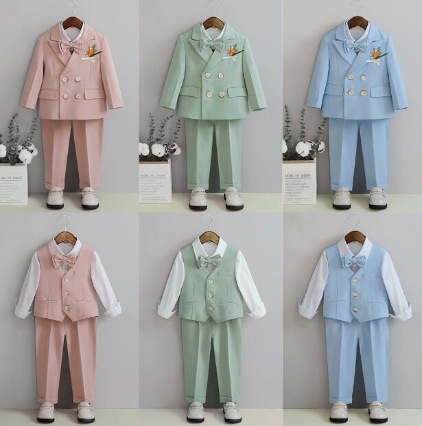 乐天商城 - 子供スーツセット キッズスーツ 男の子 礼服 蝶ネクタイ付き 舞台衣装 ジャケット シャツ パンツ 演出服 イベント ダンス衣装 可愛い 学園祭 ピアノ発表会 文化祭 合唱団 団体服 結婚式 パーティー パフォーマンス衣装 子供服3点/4点/5点6点上下セット 卒業式 入園式 ベビー