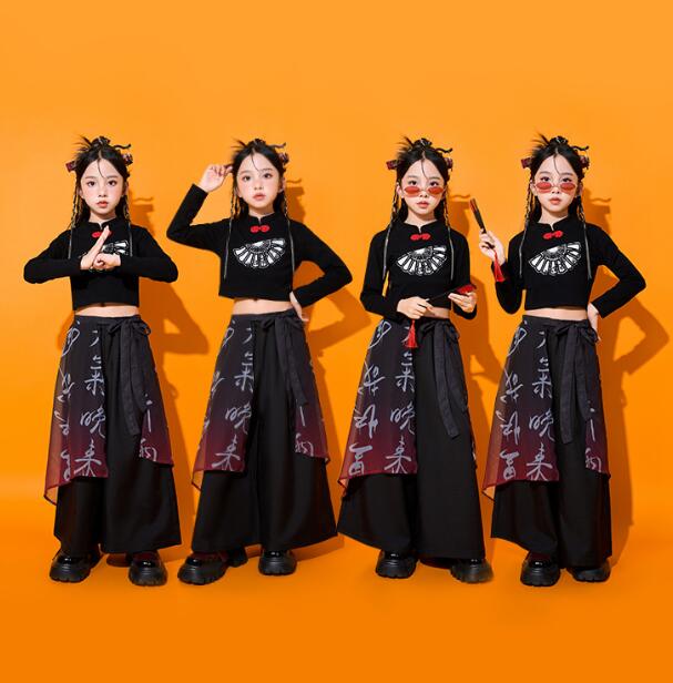 Rakuten - 中華風ジャズダンス衣装 中華風ダンス衣装　女の子　立ち襟 長ズボンジャズダンス衣装　ガウチョパンツ ヒップホップ ジャズ ダンス 衣装 舞台 ステージ衣装 余興 hiphopダンス衣装 学生 結婚式 演出服 舞台服 発表会 団体服 普段着 ジャズダンス HIPHOP K-POP