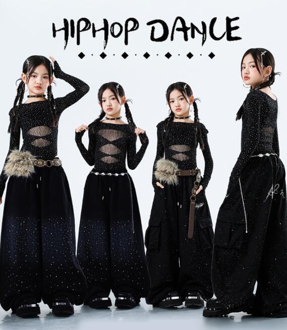 樂天商城 - 子供ダンス衣装 ジャッズダンス衣装 肌透 子供ダンス衣装 女の子ダンス ジャズダンス衣装 ダンス衣装　長ズボンヒップホップ 衣装 舞台 ステージ衣装 余興 hiphopダンス衣装 学生 結婚式 演出服 舞台服 発表会 団体服 普段着 ジャズダンス HIPHOP