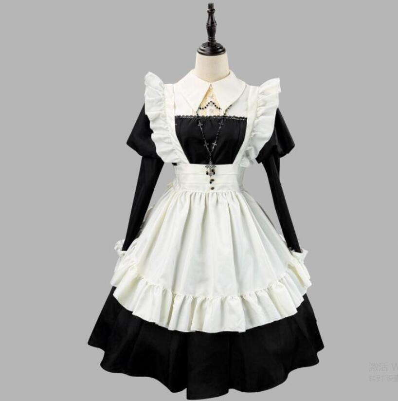樂天商城 - メイドドレス レディースワンピース 可愛いコスプレ衣装 メイド服 可愛い 膝丈 メイドワンピース 半袖ワンピース メイドコスチューム メイド服 コスプレ ロリータ ワンピース メイド喫茶 cosplay エプロン ワンピ ハロウィン イベント 仮装 大きいサイズあり