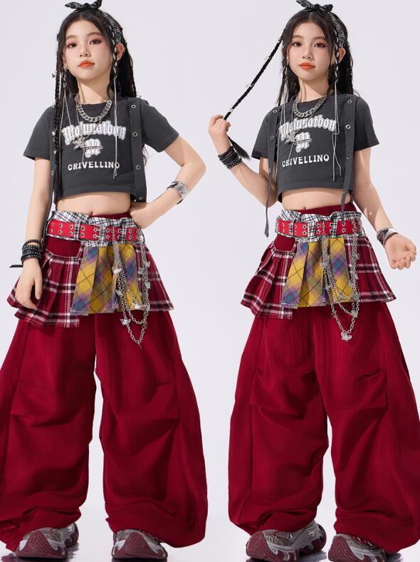 Rakuten - 臍出しトップス 子供ジャズダンス衣装 ガールズダンス衣装 ヒップホップ 女の子ダンス衣装 シャツ　 夏キッズダンスセット普段着 可愛いダンス衣装 ダンス衣装 可愛いチアダンス衣装卒業式入学式イベント　舞台演出服　運動会110-180cm