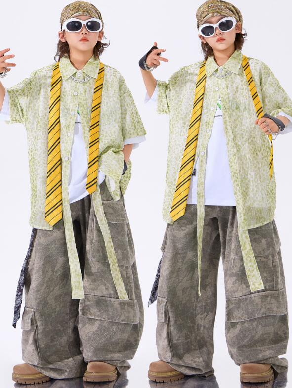 樂天商城 - 半袖シャツ男の子ダンス衣装 キッズジャズダンス衣装 　ポロシャツ ガーコパンツヒップホップ ダンス衣装 シャツ　 夏キッズダンスセット普段着 可愛いダンス衣装 ダンス衣装 チアダンス衣装卒業式入学式イベント　舞台演出服　運動会110-180cm