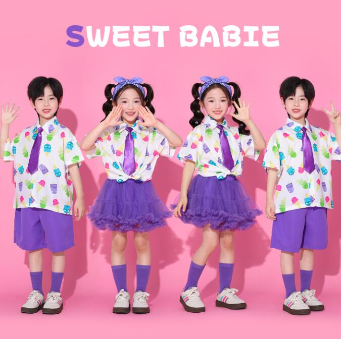 Rakuten - 子供ダンス衣装 チアガールダンス衣装 学園制服　女の子/男の子ダンス衣装 ヒップホップ ショートパンツ 女の子ダンス衣装 夏キッズダンスセット普段着 可愛いダンス衣装 ダンス衣装 可愛いチアダンス衣装卒業式入学式イベント運動会110-180cm