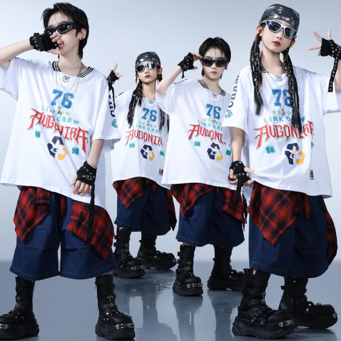 Rakuten - ジャズダンス衣装 子供ダンス衣装 女の子/男の子ダンス衣装 ヒップホップ ショートパンツ 女の子ダンス衣装 夏キッズダンスセット普段着 可愛いダンス衣装 ダンス衣装 可愛いチアダンス衣装卒業式入学式イベント運動会110-180cm