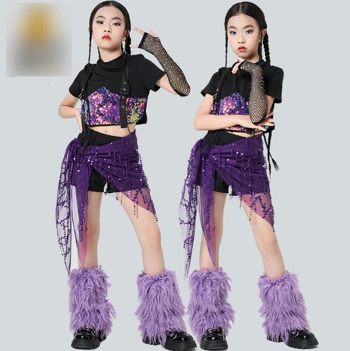 Rakuten - 女の子ジャズダンス衣装 子供ダンス衣装 スパンコール付き ミニパンツ 腰カバー付き ダンス衣装 ヒップホップ 女の子ダンス衣装 夏キッズダンスセット普段着 可愛いダンス衣装 ダンス衣装 可愛いチアダンス衣装卒業式入学式イベント運動会120-170cm
