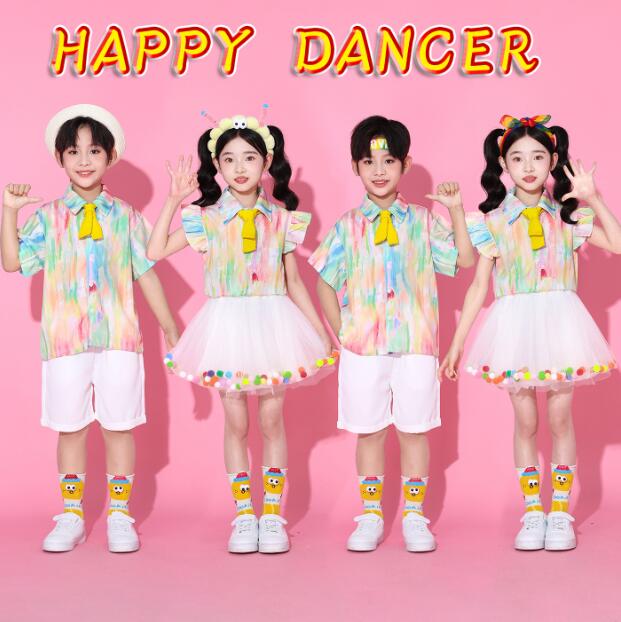 Rakuten - チアガールダンス衣装 シャツ スカート　チュチュスカート ショートパンツ ネクタイジャズダンス衣装 舞台演出服 演出服ダンス衣装 女の子 jazz hiphop かっこいい ダンス衣装 学園祭 文化祭 舞台衣装 可愛いチアダンス衣装卒業式入学式イベント運動会110-180cm