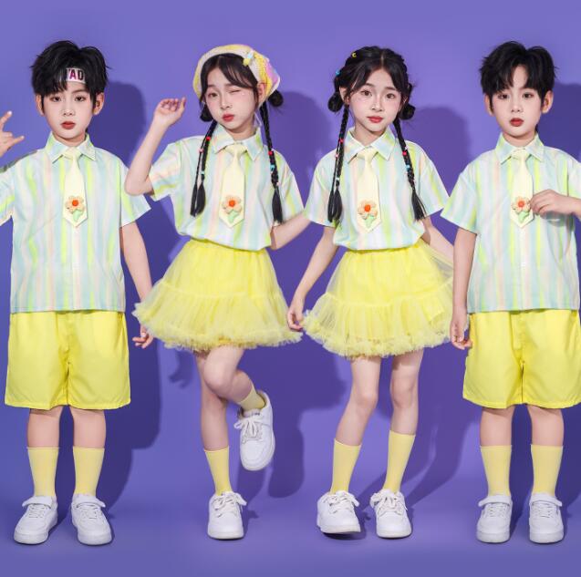 Rakuten - チアガールダンス衣装 シャツ チュチュスカート ショートパンツ ストライプ柄シャツジャズダンス衣装 舞台演出服 演出服ダンス衣装 女の子 jazz hiphop かっこいい ダンス衣装 学園祭 文化祭 舞台衣装 可愛いチアダンス衣装卒業式入学式イベント運動会110-180cm