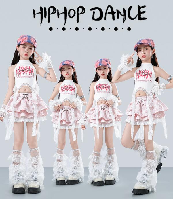 乐天商城 - ジャズダンス衣装 ピンクスカート ヒップホップダンス衣装 舞台演出服 ゆったりシャツ 演出服ダンス衣装 女の子 jazz hiphop かっこいい ダンス衣装 学園祭 文化祭 舞台衣装 可愛いチアダンス衣装卒業式入学式イベント運動会110-180cm