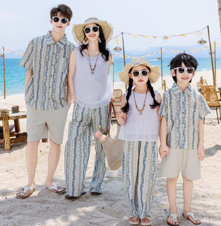 乐天商城 - 親子ペア 夏服 海旅行 アロハ衣装 ロング丈パンツ アロハシャツ 半ズボン カップル 親子コーデ 家族お揃い衣装 海旅行 新婚旅行 親子 ペアルック 家族活動 プレゼント パパ ママ 息子 娘