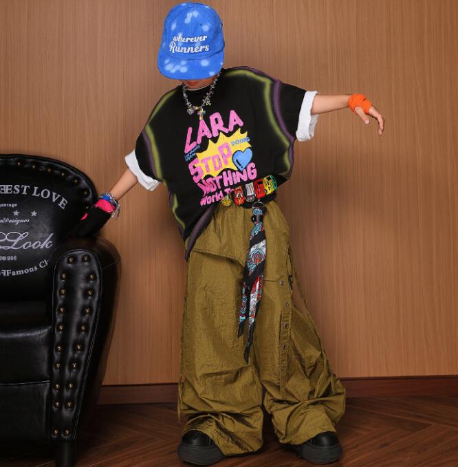 乐天商城 - キッズダンス衣装 黒トップス ダンス衣装 半袖トップス 軍緑ガーコパンツ 子供ジャズダンス衣装 ヒップホップダンス衣装 舞台演出服 演出服ダンス衣装 男の子 jazz hiphop ダンス衣装 学園祭 文化祭 舞台衣装 可愛いチアダンス衣装卒業式入学式イベント運動会110-180cm