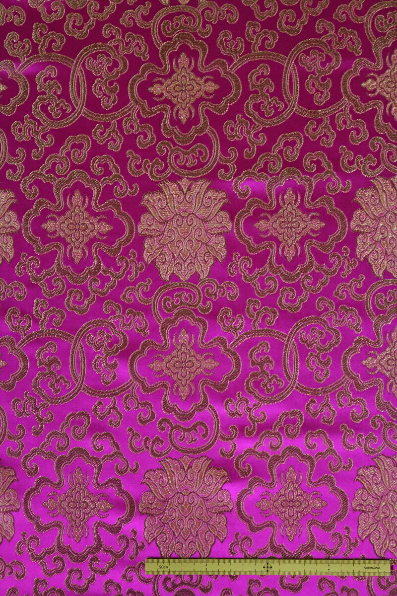 チャイナドレス用生地 チャイナ生地 コスプレ 舞台 よさこい 濃ピンク 中国製 【50cm以上10cm単位での..