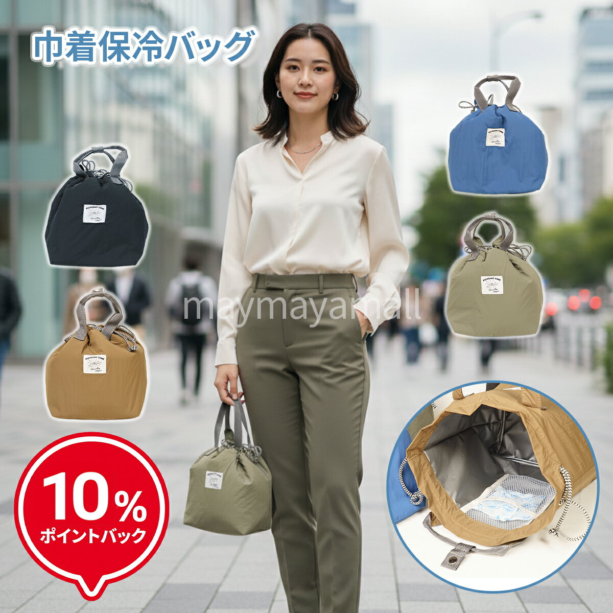 ＼今年最後のスーパーSALE開催中!!5のつく日でさらにお得／保冷バッグ ランチバッグ 巾着 バルーン 手..