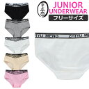 【訳あり】ジュニア向け ショーツ 女の子 パンツ 肌着 145cm〜155cm 12才〜14才 子供用下着 英字 ロゴテープ 無地 ホワイト グレー ブラック ...