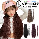ウェーブ エクステ ボリューム ヘアーエクステンション ポニーテール 女の子 子供 キッズ ガールズ ウイッグ カール レッド ブラック ブラウンミックス 長さ...