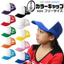 カラー メッシュ キャップ 男の子 女の子 子供向け キッズ 10カラー ホワイト グリーン イエロー オレンジ ピンク レッド ターコイズ ロイヤルブルー パ...