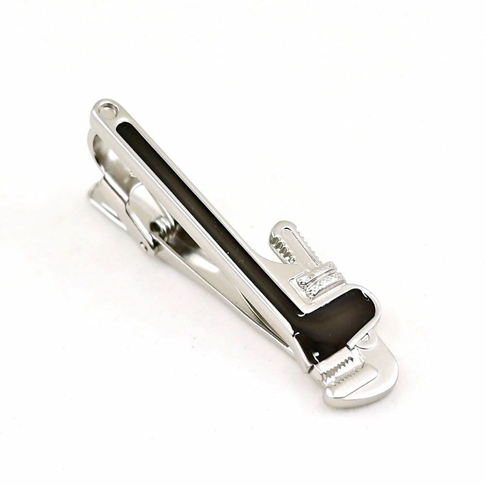 パイプレンチのタイバー　工具　ツール　メカニック タイバー タイピン ネクタイピン 結婚式 卒業式 就..