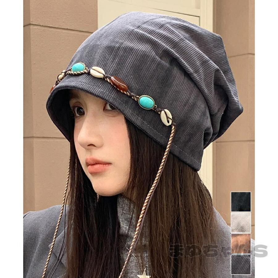 Rakuten - 装飾付き ルーズキャップレディース