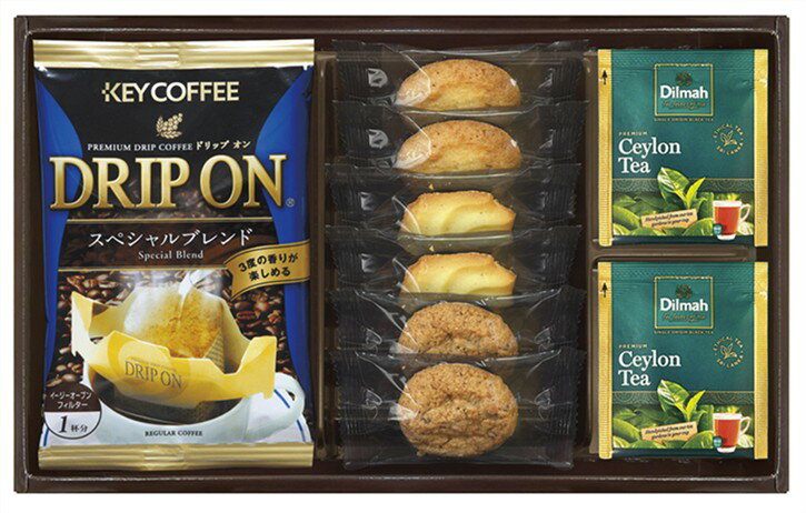 乐天商城 - ドリップコーヒー＆セイロンティーと3種類のクッキー詰合せ KDR-10