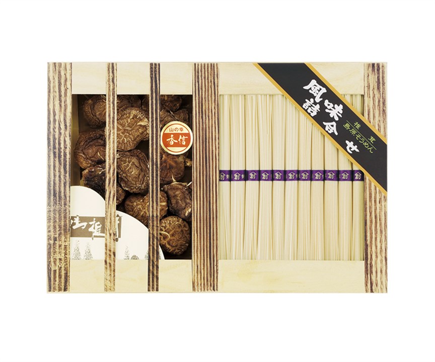 Rakuten - 乾物家 国産椎茸と手延そうめん御詰合せ KBY-DJ4