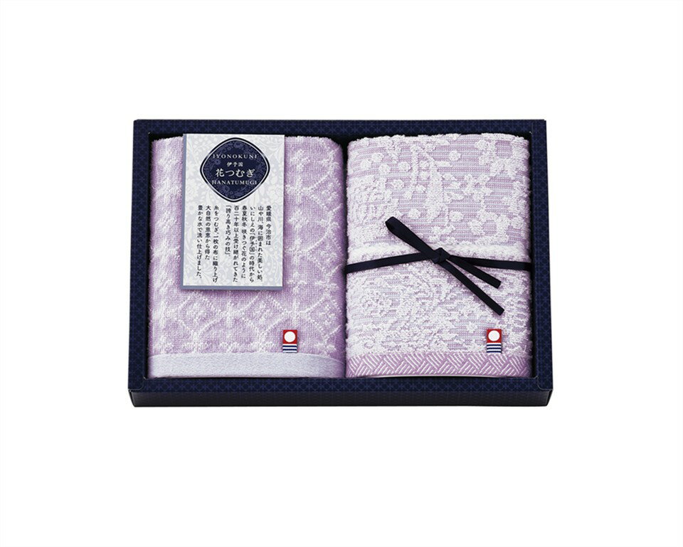 乐天商城 - 伊予国 花つむぎ つむぎ ウォッシュタオル2P IH-1531