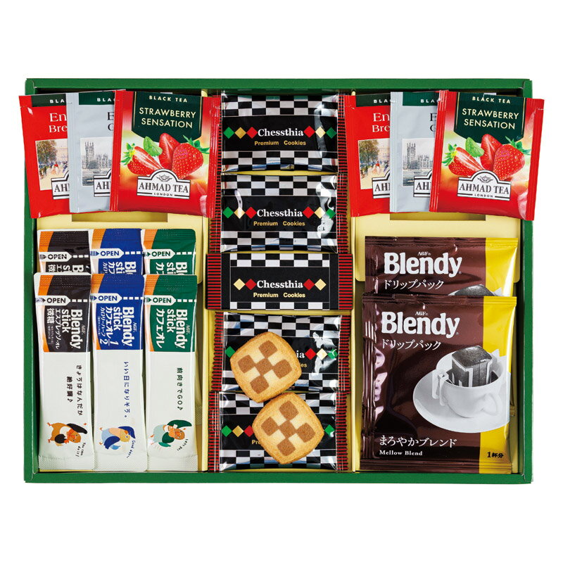 Rakuten - ブレイクタイム プレミアムギフト クッキー＆コーヒー＆紅茶 送料無料 のし包装無料 メッセージカード 名入れ お菓子 クッキー コーヒー 紅茶 セット ギフト お返し 御礼 香典返し 品物 満中陰志 法事のお返し 法事 返礼品 引出物 手土産 粗供養 出産 結婚 新築 快気 内祝