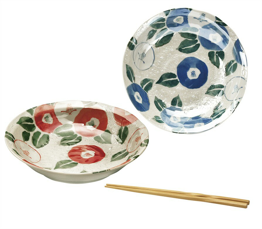 Rakuten - 椿 大鉢ペア 箸付 TB-103