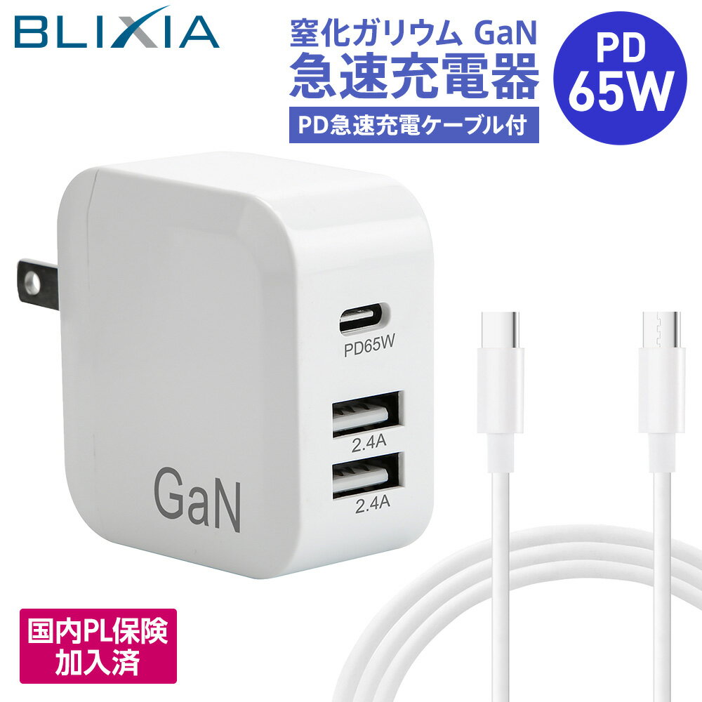 BLIXIA PD 65W 急速充電器 GaN (窒化ガリウ