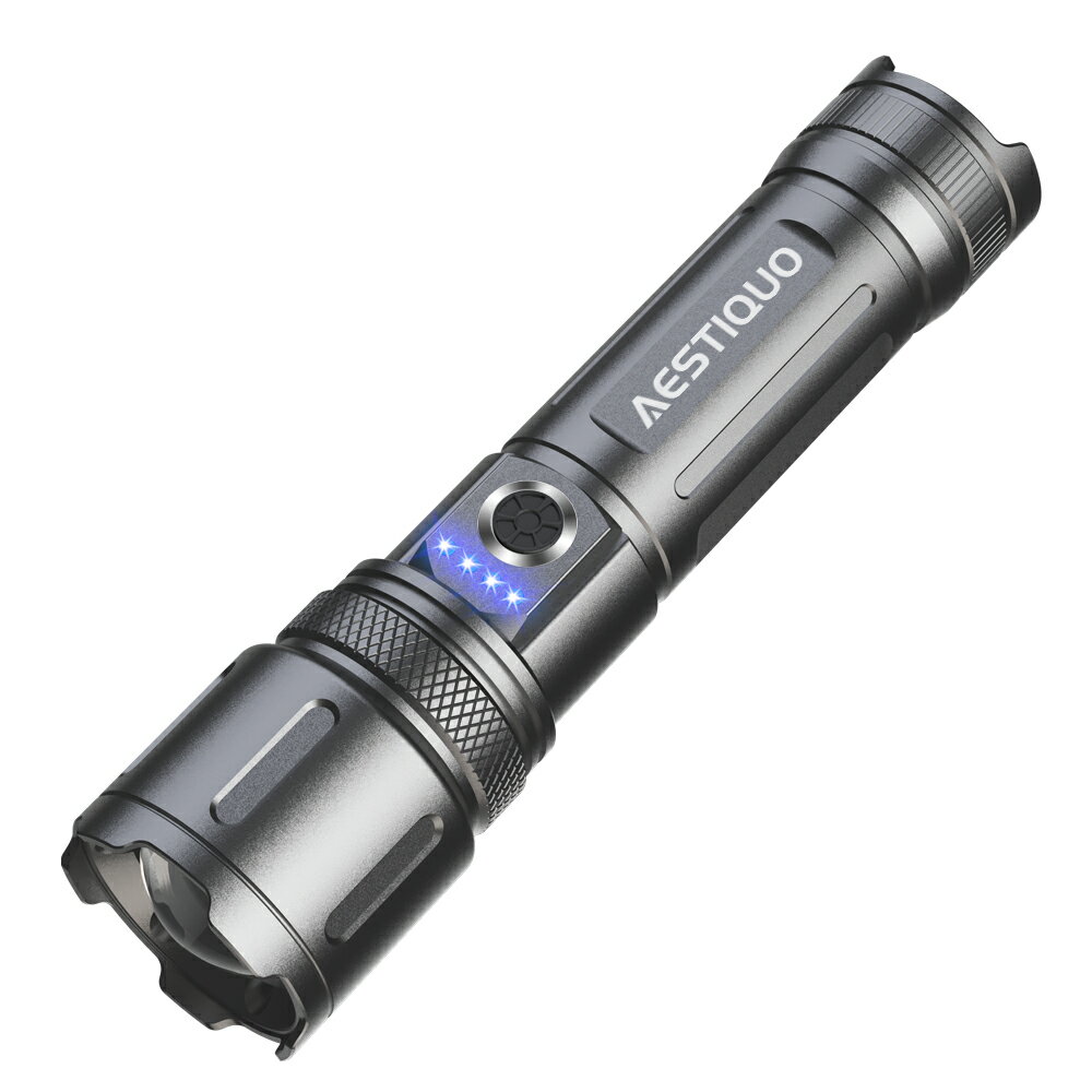 楽天1位★【防災対策・単4電池対応】懐中電灯 強力 高輝度 ledライト 30000LM 5000mAh 大容量 ハンディライト 軍用 USB充電式/電池式 IPX6防水 5モード調光 ズーム式 アルミニウム合金 耐衝撃 残量表示機能 登山 夜間訓練 充電式 作業用 停電 地震 - Image 2