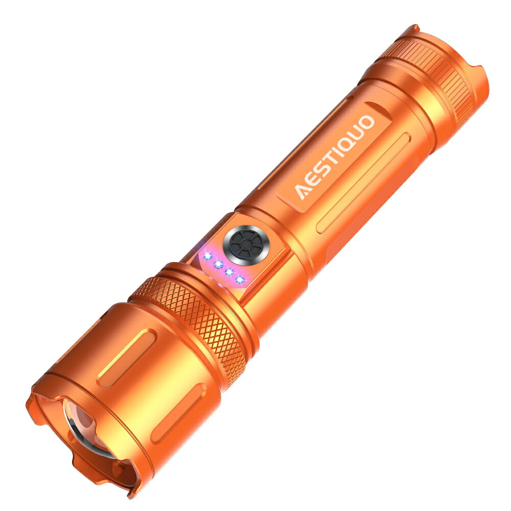 楽天1位★【防災対策・単4電池対応】懐中電灯 強力 高輝度 ledライト 30000LM 5000mAh 大容量 ハンディライト 軍用 USB充電式/電池式 IPX6防水 5モード調光 ズーム式 アルミニウム合金 耐衝撃 残量表示機能 登山 夜間訓練 充電式 作業用 停電 地震 - Image 3