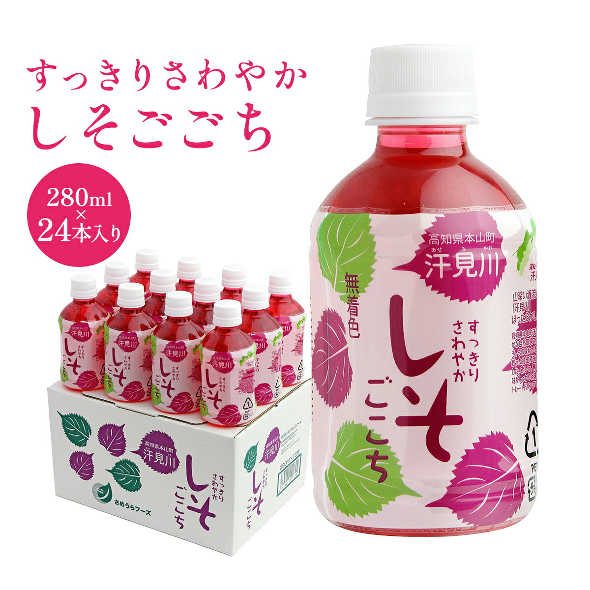 しそジュース すっきりさわやかしそごごち 280ml 24本セット | 紫蘇ジュース シソジュース 紫蘇 しそ シソ 赤しそジュース 赤しそ 赤シソ 果汁 濃縮 国産 高知 青しそ 赤しそドリンク 母の日 父の日 敬老の日 贈答 ジェラート お返し 内祝い ドルチェ 出産祝いのサムネイル