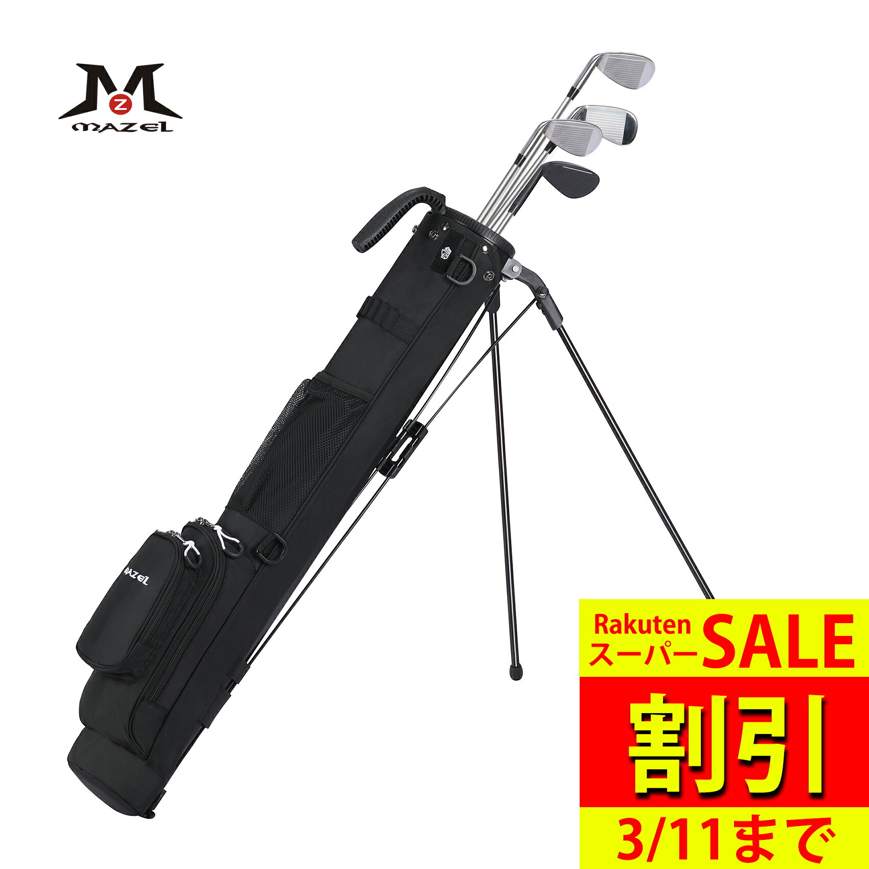【スーパーSALE 割引】 MAZEL ゴルフバッグ 8本収納 