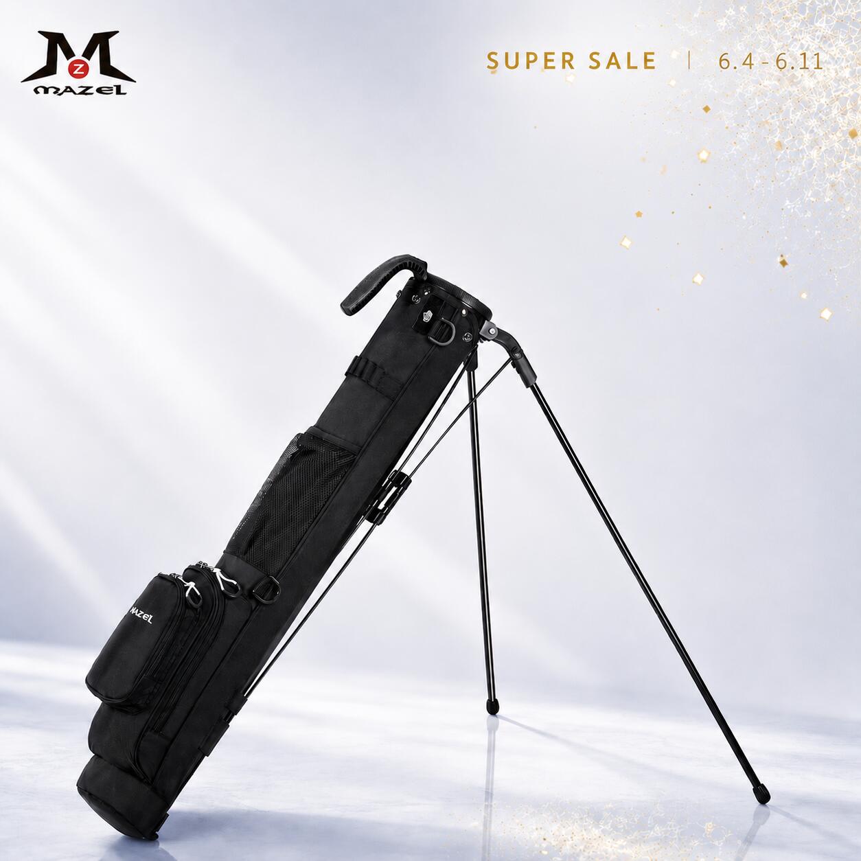 MAZEL キャディバッグ 超軽量 ゴルフバッグ 8本収納 スタンド式 キャディバッグ スタンド キャディバッグ 軽量ゴルフバッグ ゴルフキャディバッグ メンズゴルフバッグ レディースゴルフバッグ コンパクト 防水 耐久性 軽いキャディバッグ 軽量スタンドバッグ 大容量