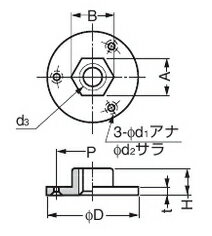 LAMP（ランプ） 亜鉛合金製 アジャスターベース AD-555-28-M10