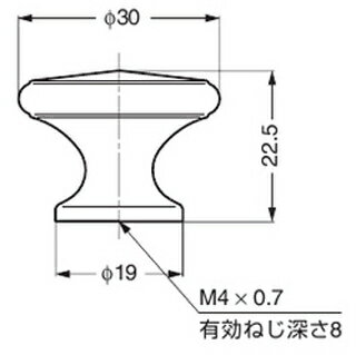 LAMP（ランプ） 真鍮つまみ KHE101-30PB