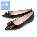 ロジェヴィヴィエ ROGER VIVIER フラットパンプス ブラック レディース rvw57539530tm6 b999【返品送料無料】
