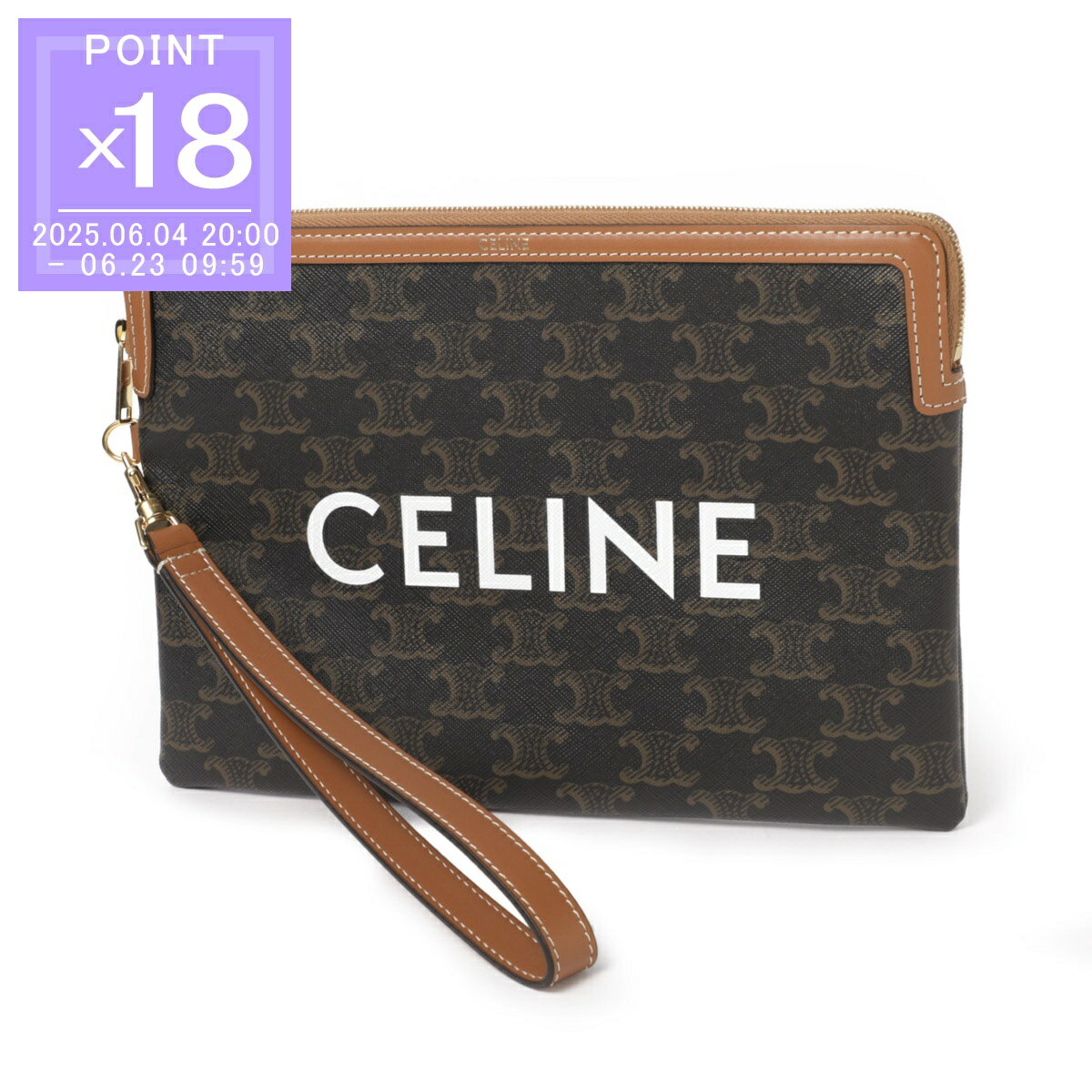 セリーヌ CELINE クラッチバッグ ポーチ ブラウン レディース 10j50 2fes 04lu【返品送料無料】のサムネイル